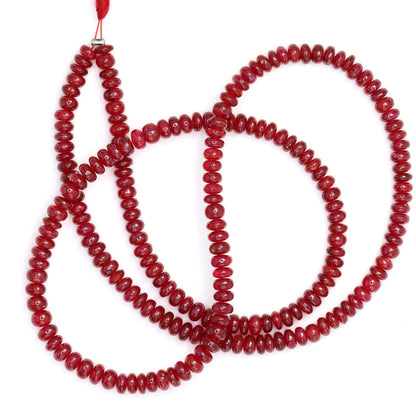 Red Ruby 4mm Smooth Rondelles