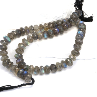 AA Blue Labradorite 8mm Faceted Rondelles