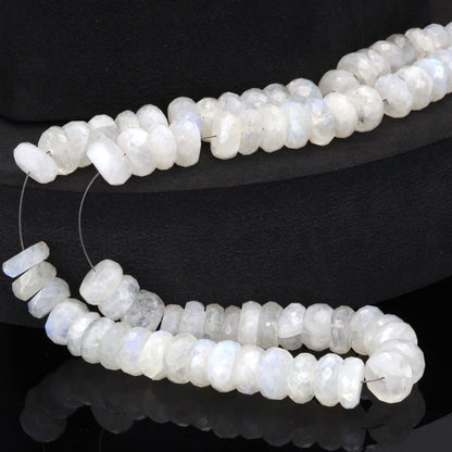 Rainbow Moonstone 9mm Faceted Rondelles Bead Strand