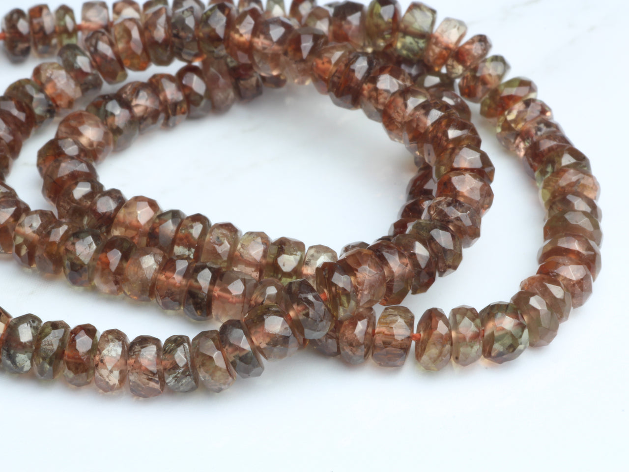 AA Brown Andalusite 4mm Faceted Rondelles