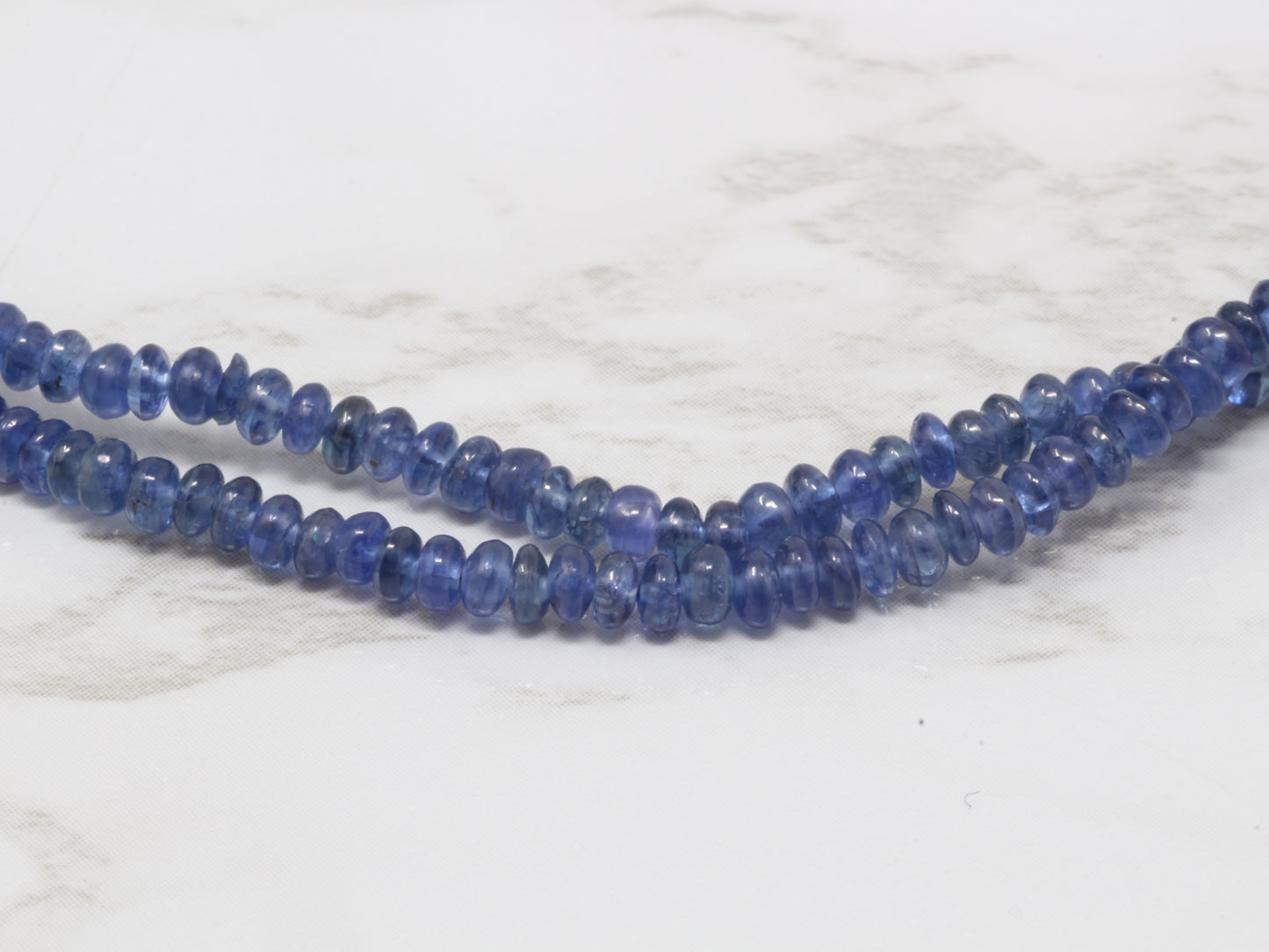 Cornflower Blue Sapphire 2.5mm Smooth Rondelles Bead Strand