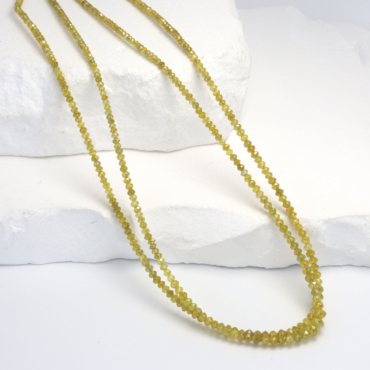 Yellow Diamond 2mm Faceted Rondelles