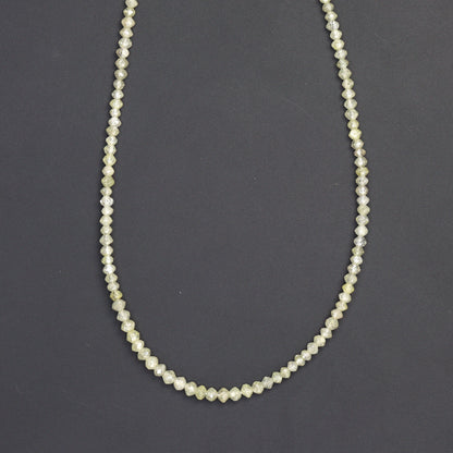 Taupe Diamond 1.9mm - 2.2mm Hand Faceted Rondelles Bead Strand