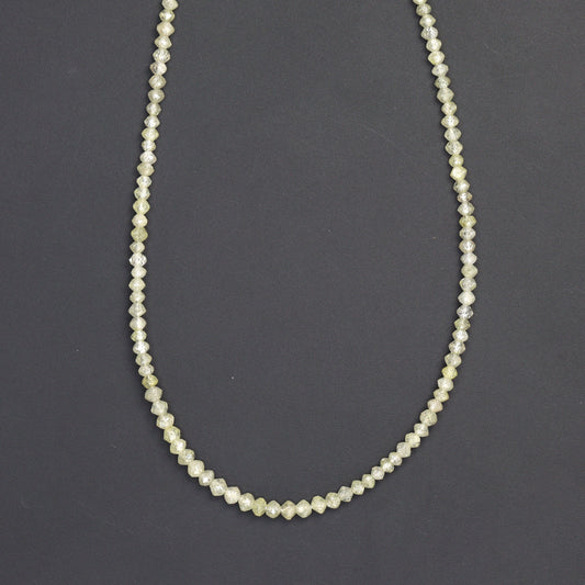 Taupe Diamond 1.9mm - 2.2mm Hand Faceted Rondelles Bead Strand