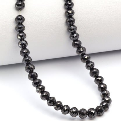 Black Diamond 3.5mm Faceted Rondelles