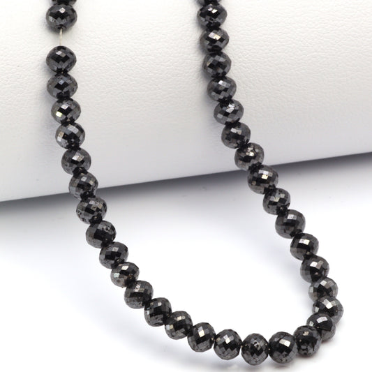 Black Diamond 3.5mm Faceted Rondelles