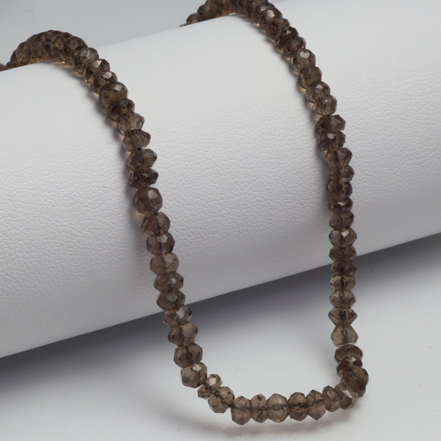 Brown Smoky Quartz 4mm Faceted Rondelles