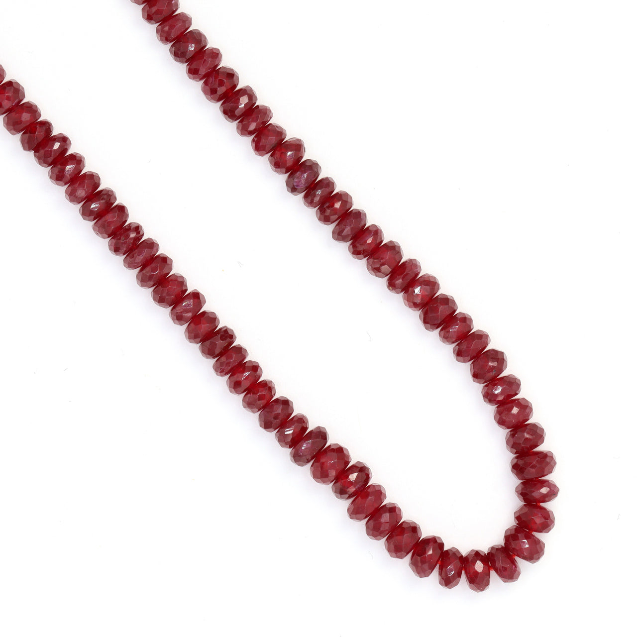 AA Red Ruby 4.5mm - 5.5mm Faceted Rondelles Bead Strand