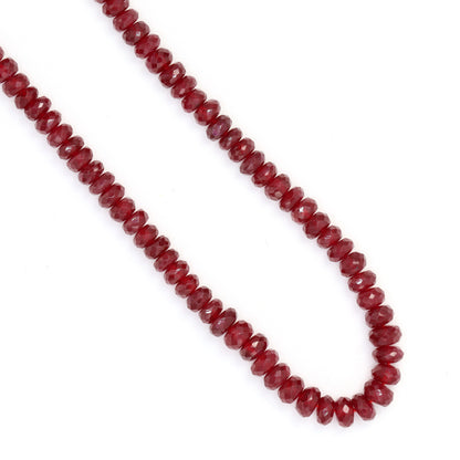 AA Red Ruby 4.5mm - 5.5mm Faceted Rondelles Bead Strand