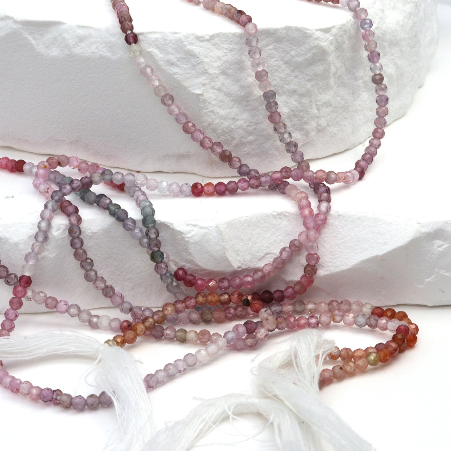 Multi Spinel 2.5mm Faceted Rondelles