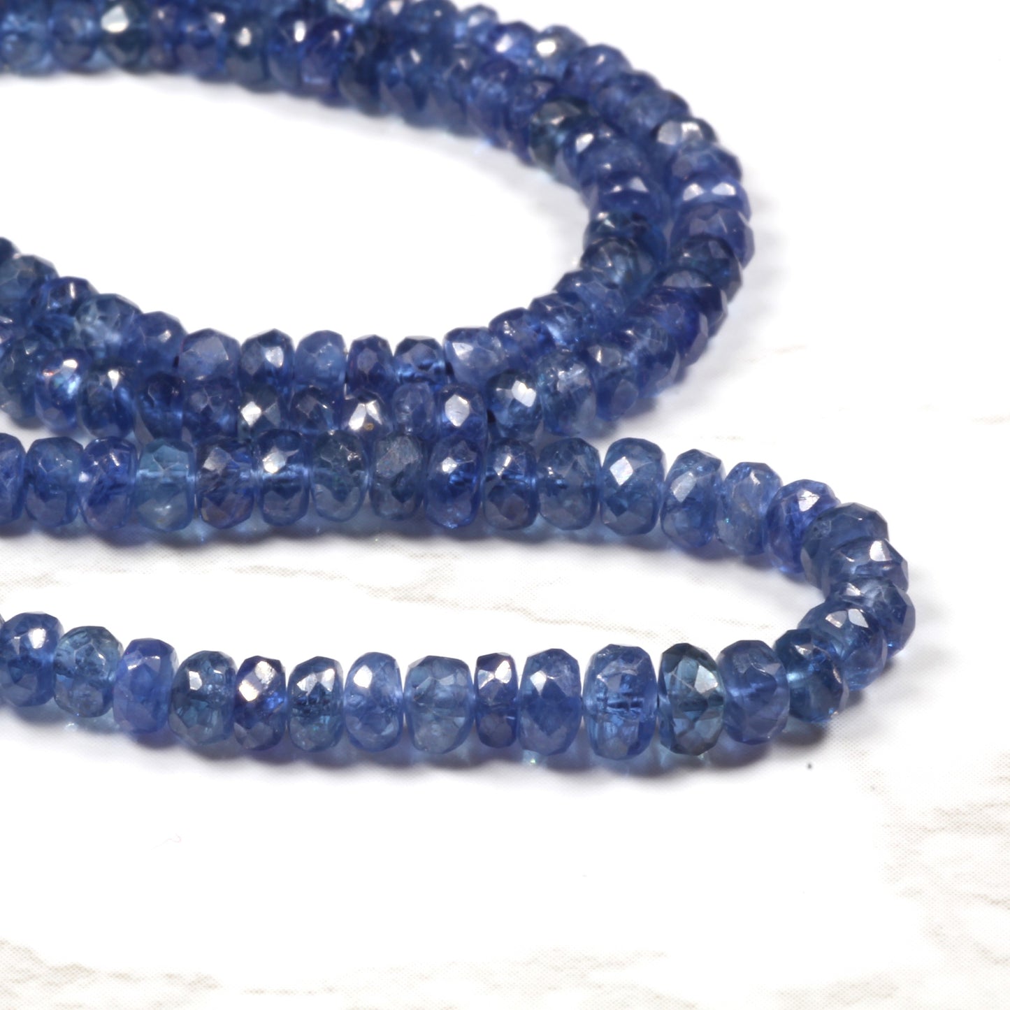 Royal Blue Sapphire 3mm Faceted Rondelles