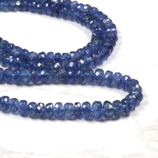 Royal Blue Sapphire 3mm Faceted Rondelles
