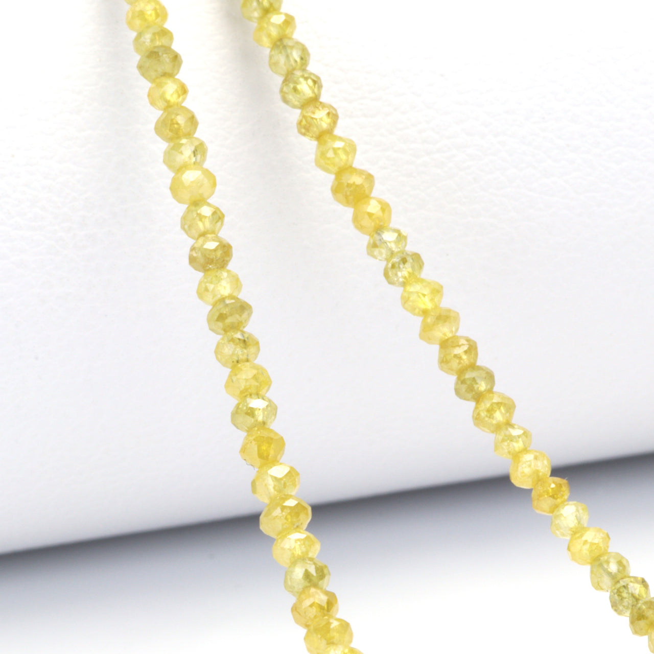 Yellow Diamond 1.7mm Faceted Rondelles