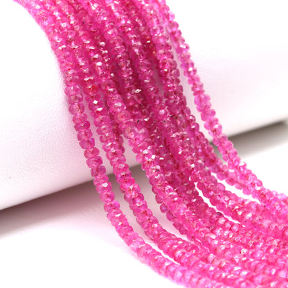 Pink Sapphire 2mm Faceted Rondelles
