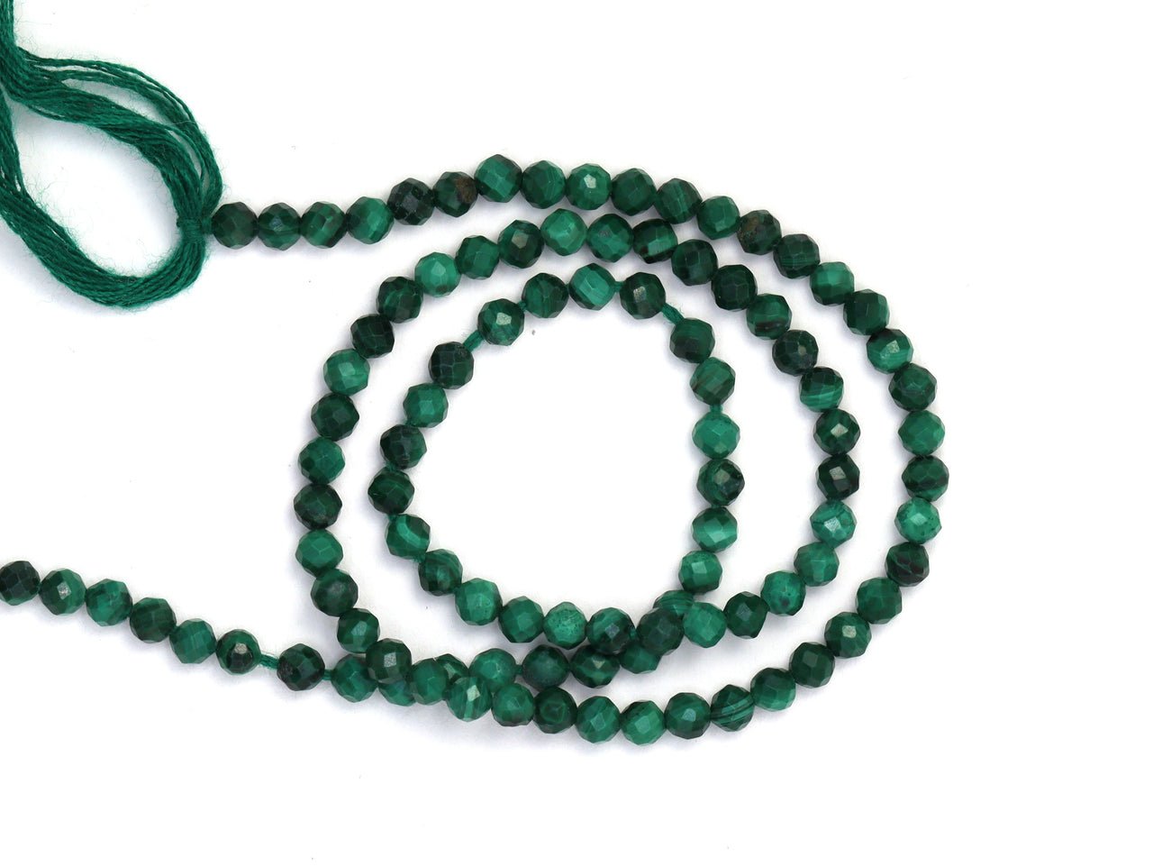 Green Malachite 3mm Faceted Rounds