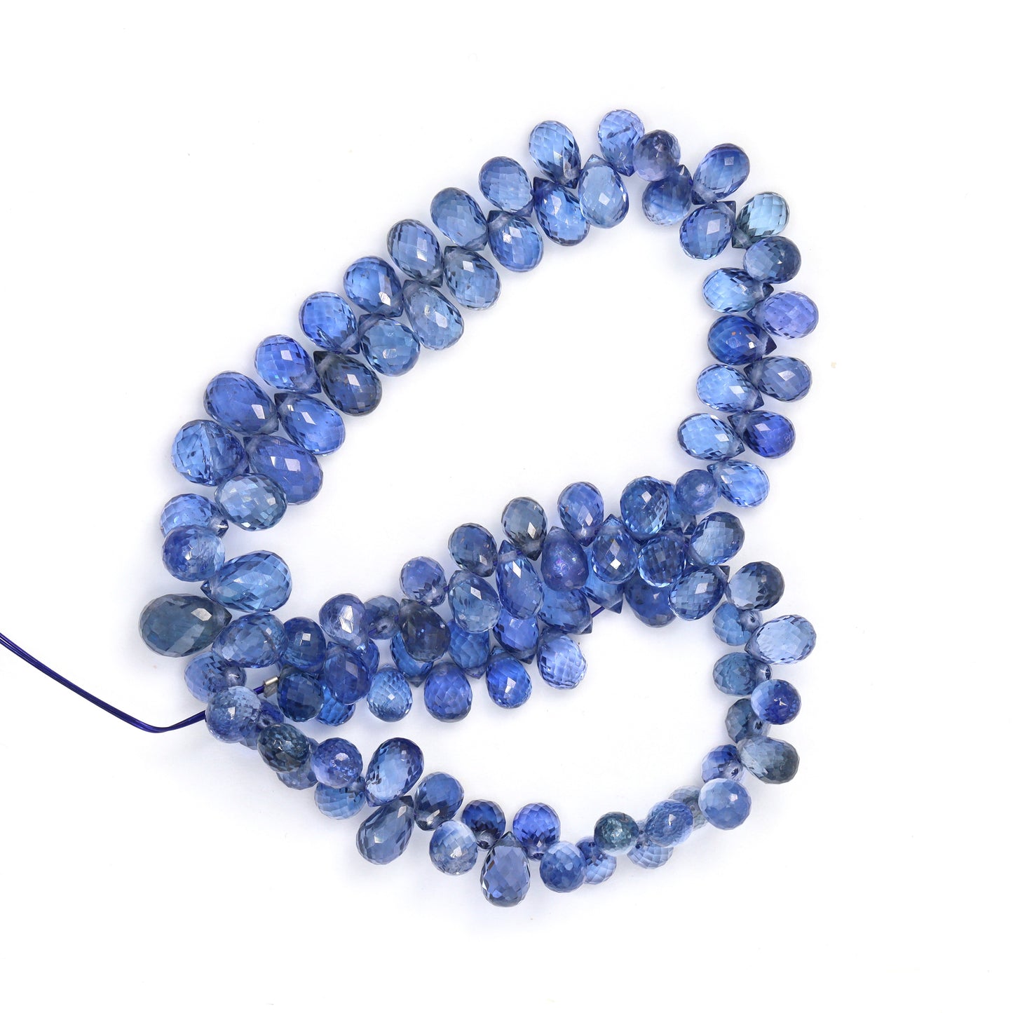 Cornflower Blue Sapphire 5x3mm Faceted Teardrop Briolettes
