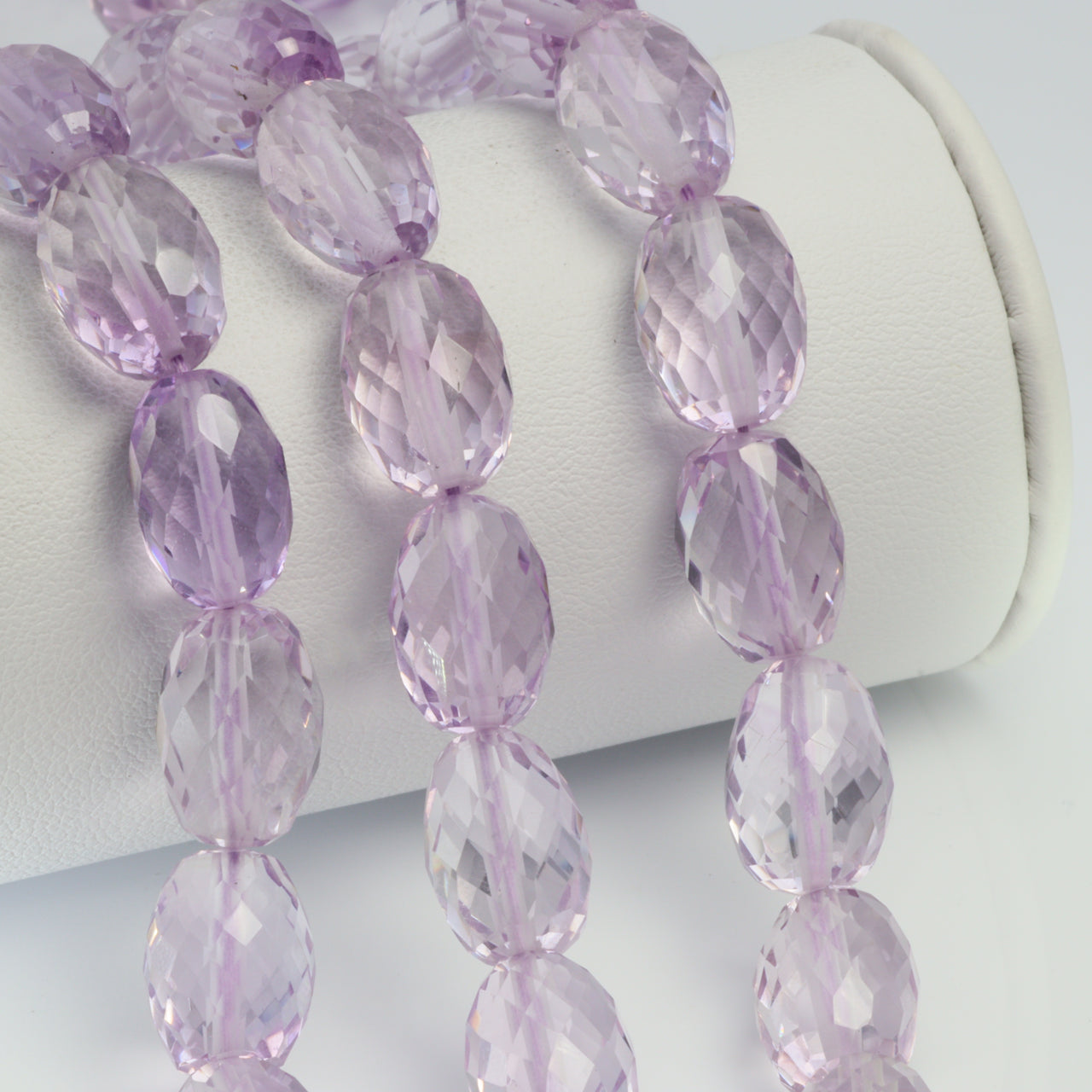 Pink Amethyst 14x10mm Faceted Drums