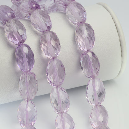 Pink Amethyst 14x10mm Faceted Drums
