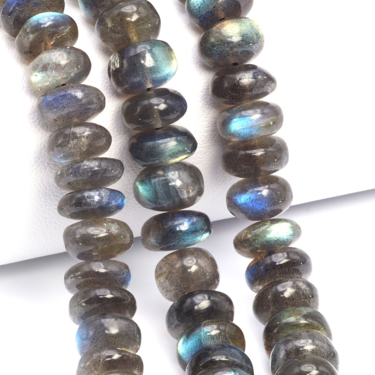 Blue Labradorite 10mm Smooth Rondelles
