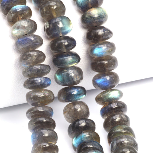 Blue Labradorite 10mm Smooth Rondelles