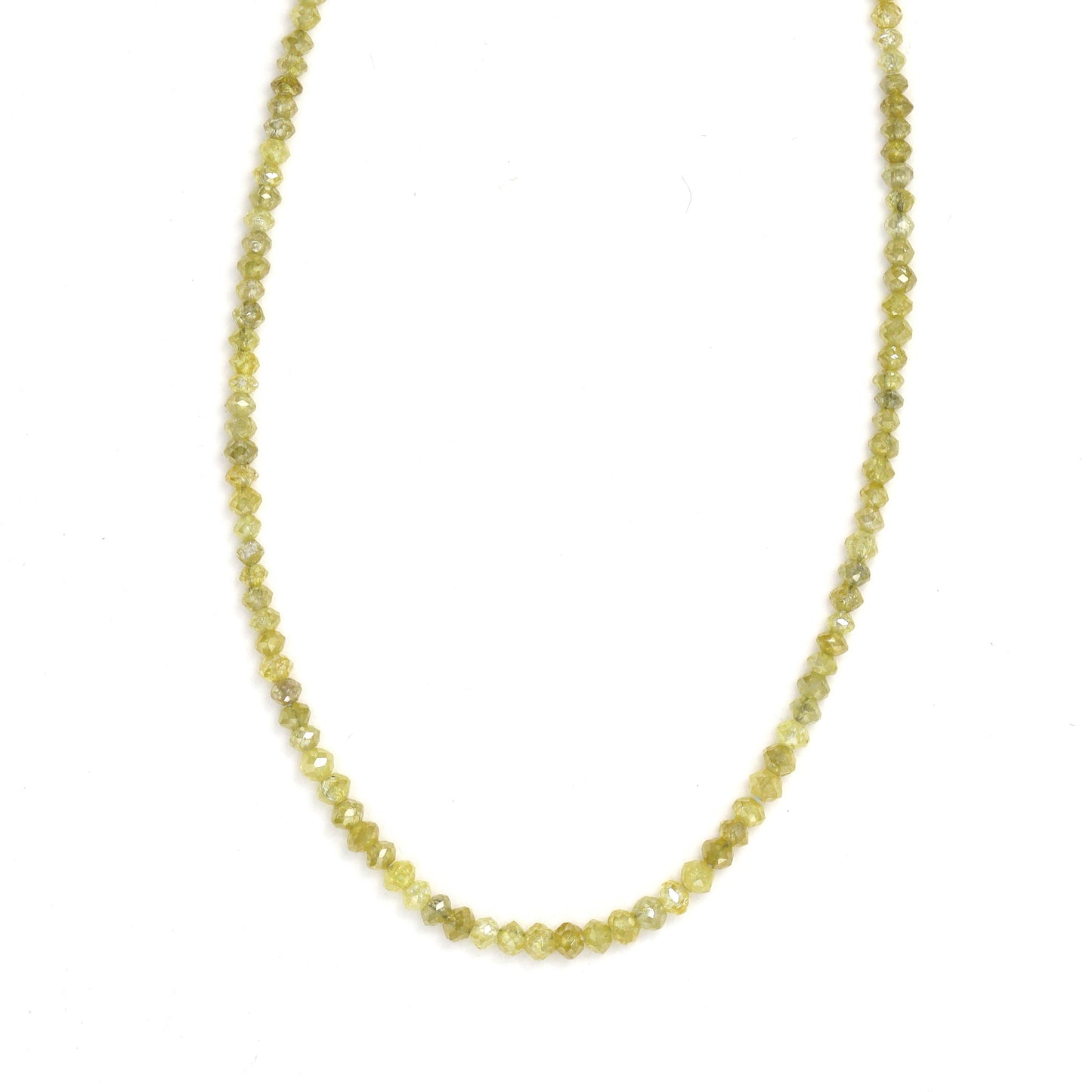Yellow Diamond 2mm - 2.2mm Faceted Rondelles Bead Strand