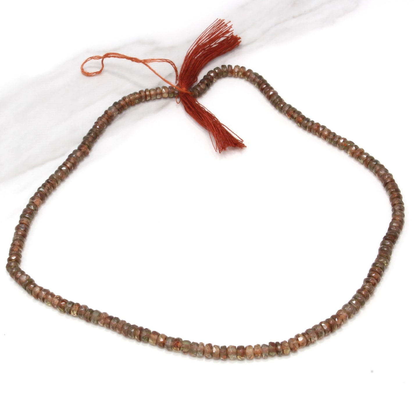 AA Brown Andalusite 3.5mm Faceted Rondelles