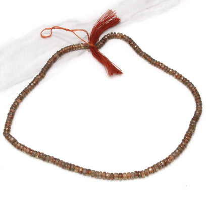 AA Brown Andalusite 3.5mm Faceted Rondelles