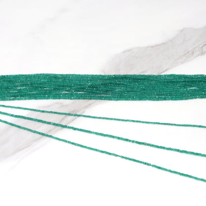 Green Onyx 2mm Faceted Rondelles
