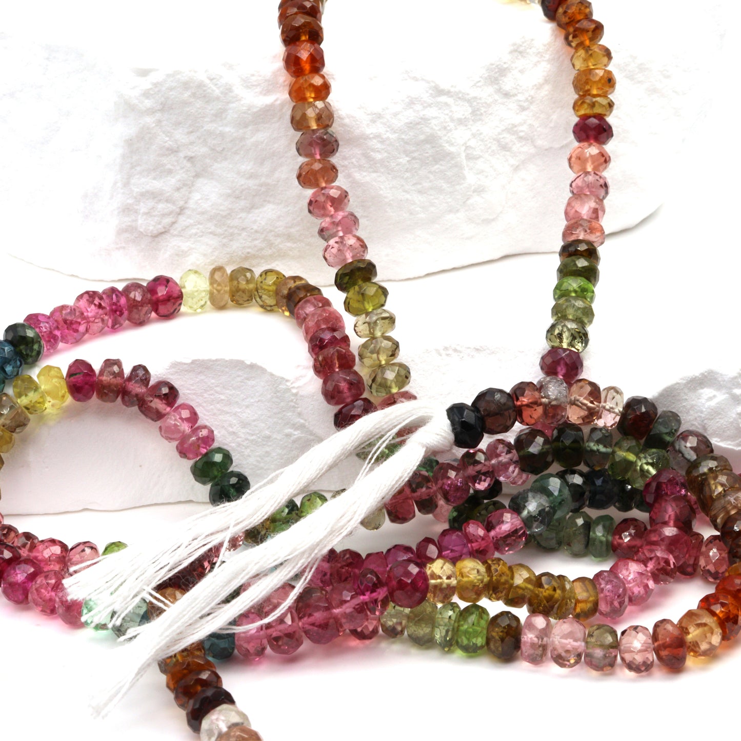 Watermelon Tourmaline 5mm Faceted Rondelles