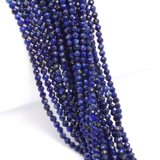 Lapis Lazuli 2.5mm Faceted Rounds Bead Strand