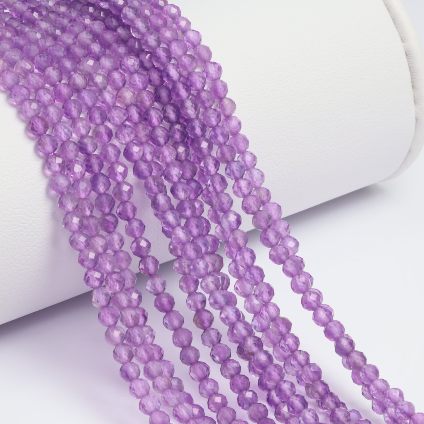 Pink Amethyst 3mm Faceted Rounds