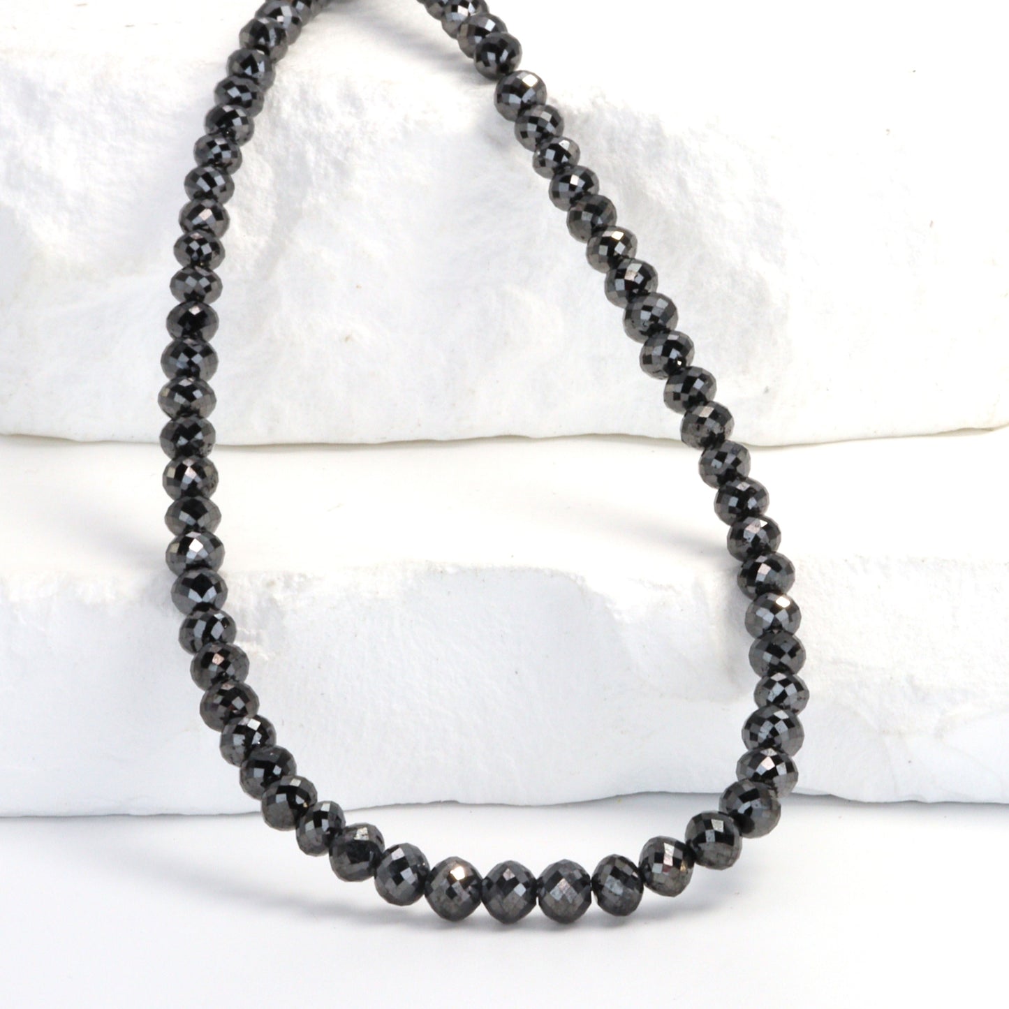 Black Diamond 3.25mm Faceted Rondelles