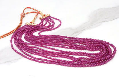 Pink Sapphire 3mm Smooth Rondelles