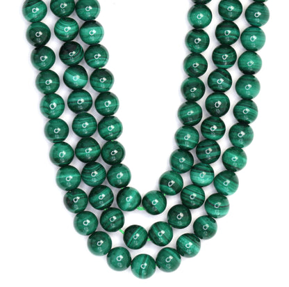 Green Malachite 6mm Smooth Rounds Bead Strand
