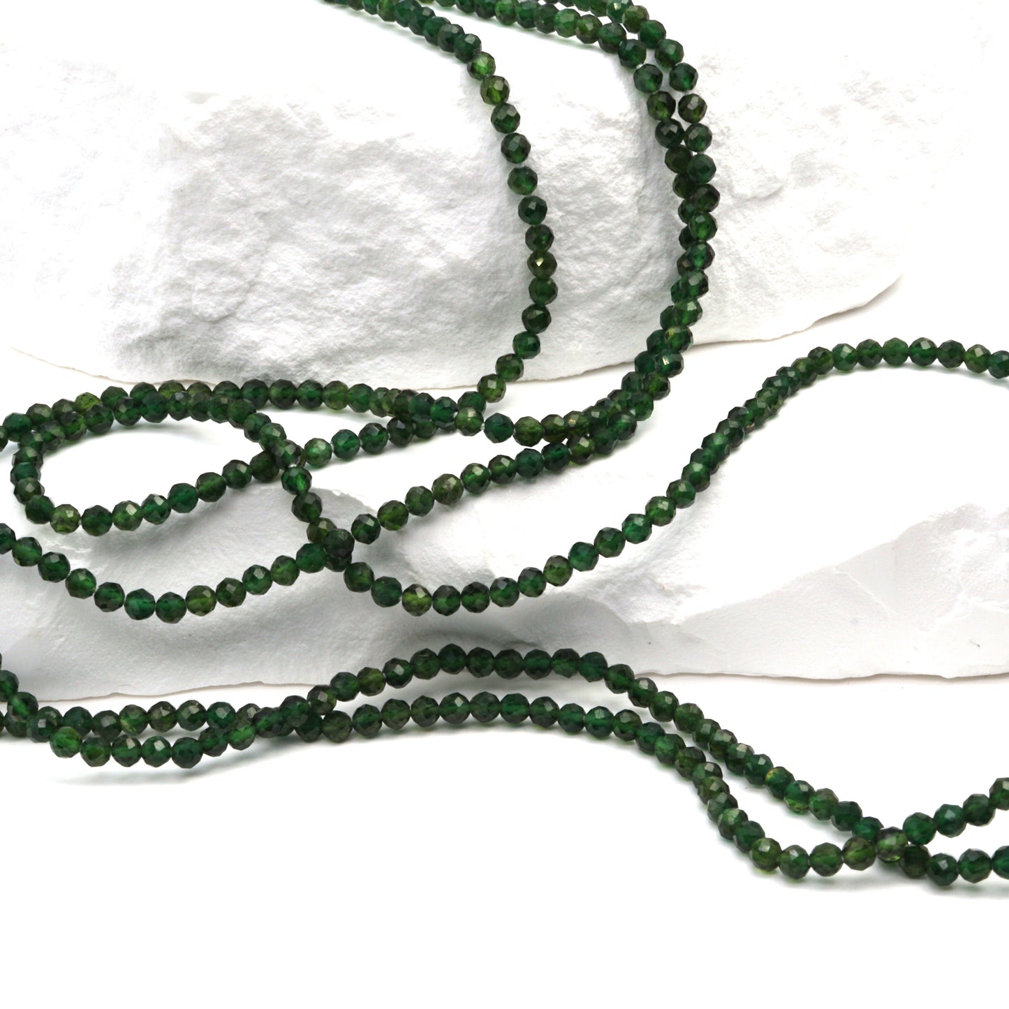 Green Tourmaline 2.5mm Faceted Rounds