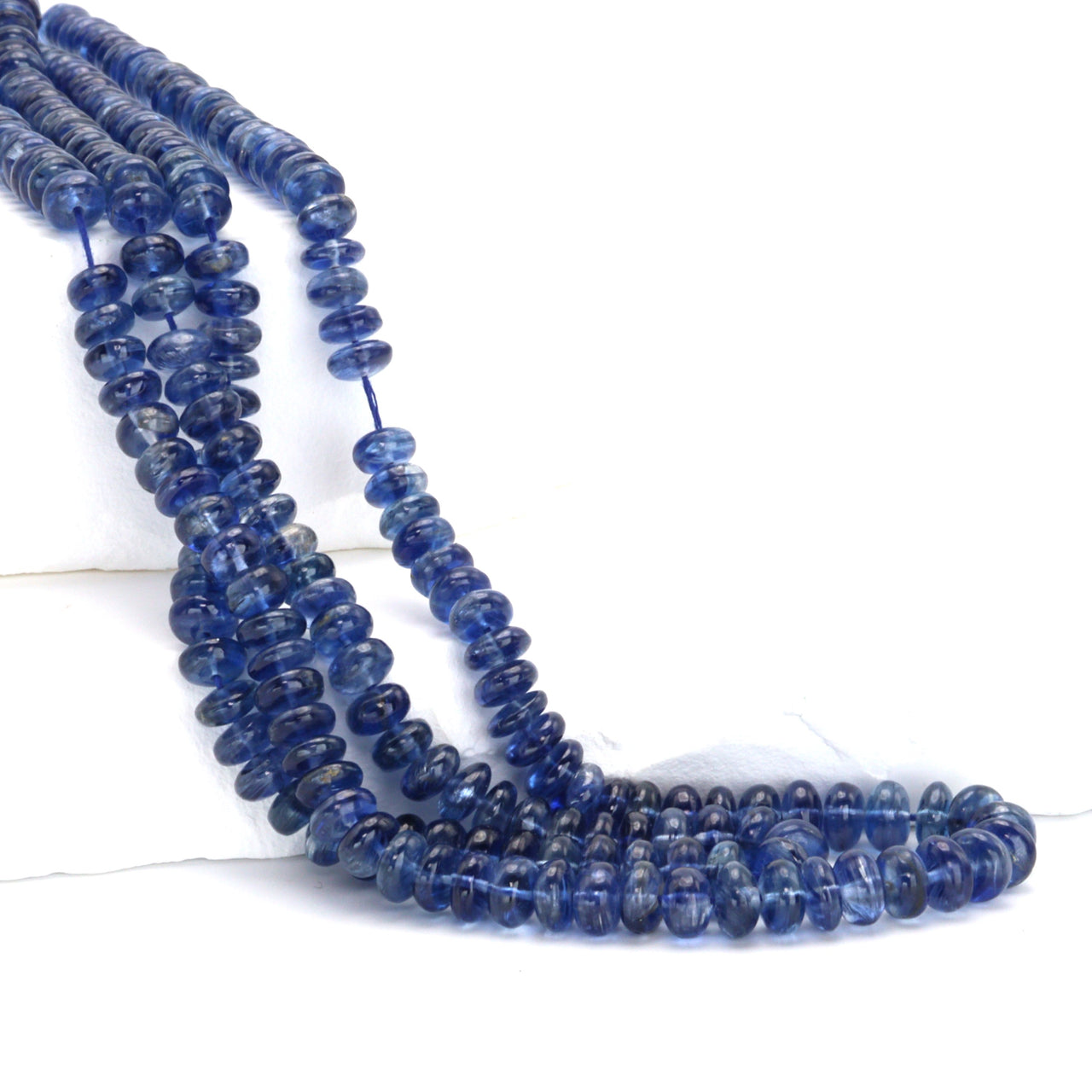 Blue Kyanite 5mm Smooth Rondelles