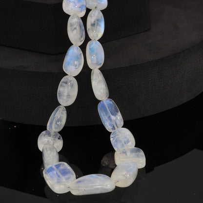 AAA Blue Rainbow Moonstone 14x10mm Smooth Nuggets