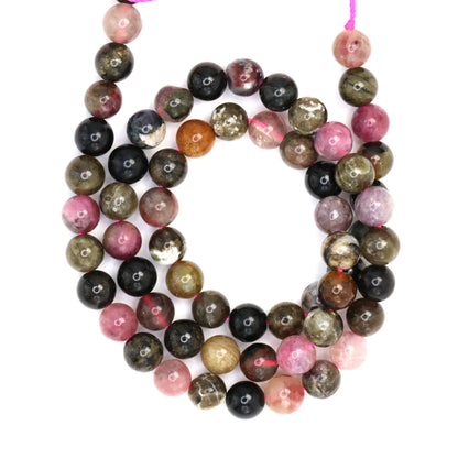 Watermelon Tourmaline 6mm Smooth Rounds Bead Strand