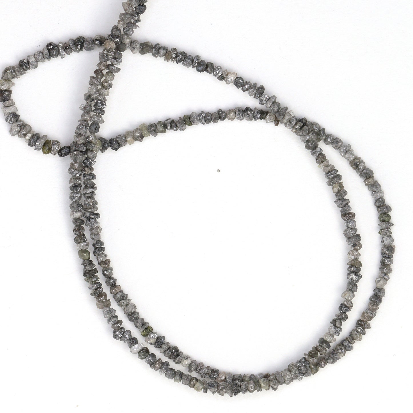 Gray Diamond 2.5mm - 3.0mm Hand Faceted Chips Bead Strand