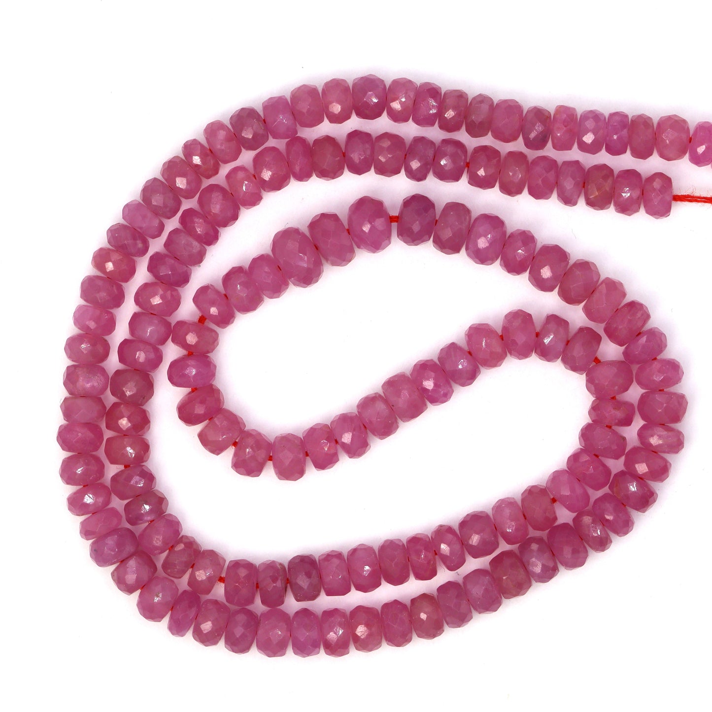 Pink Sapphire 4.5mm Faceted Rondelles