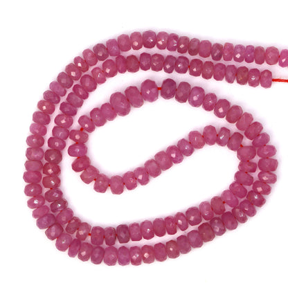 Pink Sapphire 4.5mm Faceted Rondelles