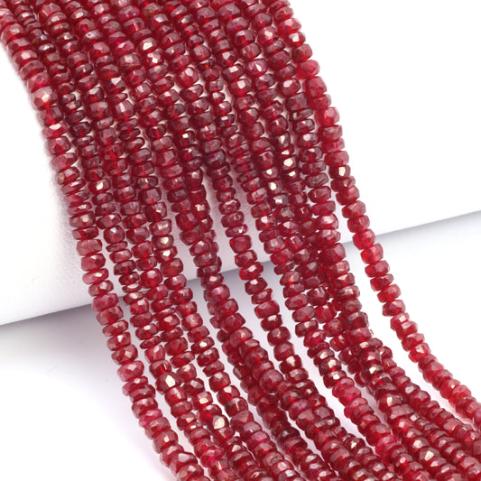 Red Ruby 2.5mm Faceted Rondelles