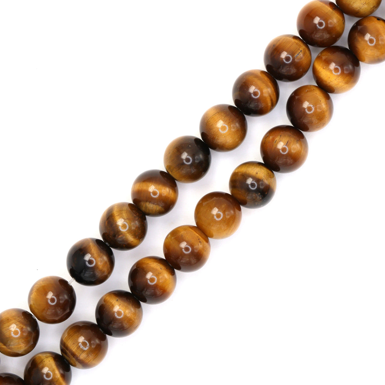 Brown Tiger's Eye 8mm Smooth Rounds Bead Strand