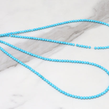 Sleeping Beauty Turquoise 3.5mm Smooth Rounds Bead Strand