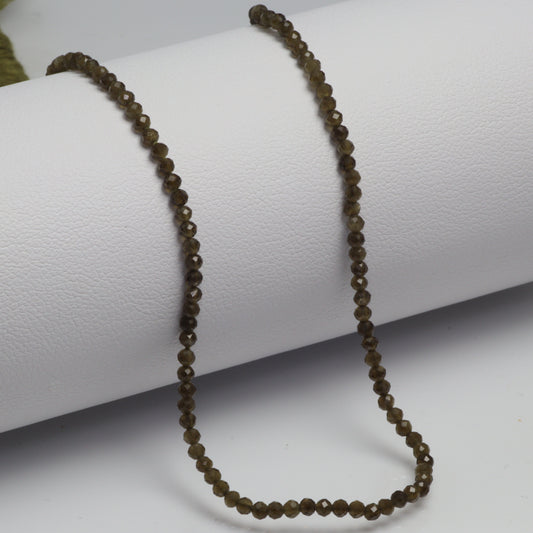 Cat's Eye Feldspar 2mm Faceted Rounds