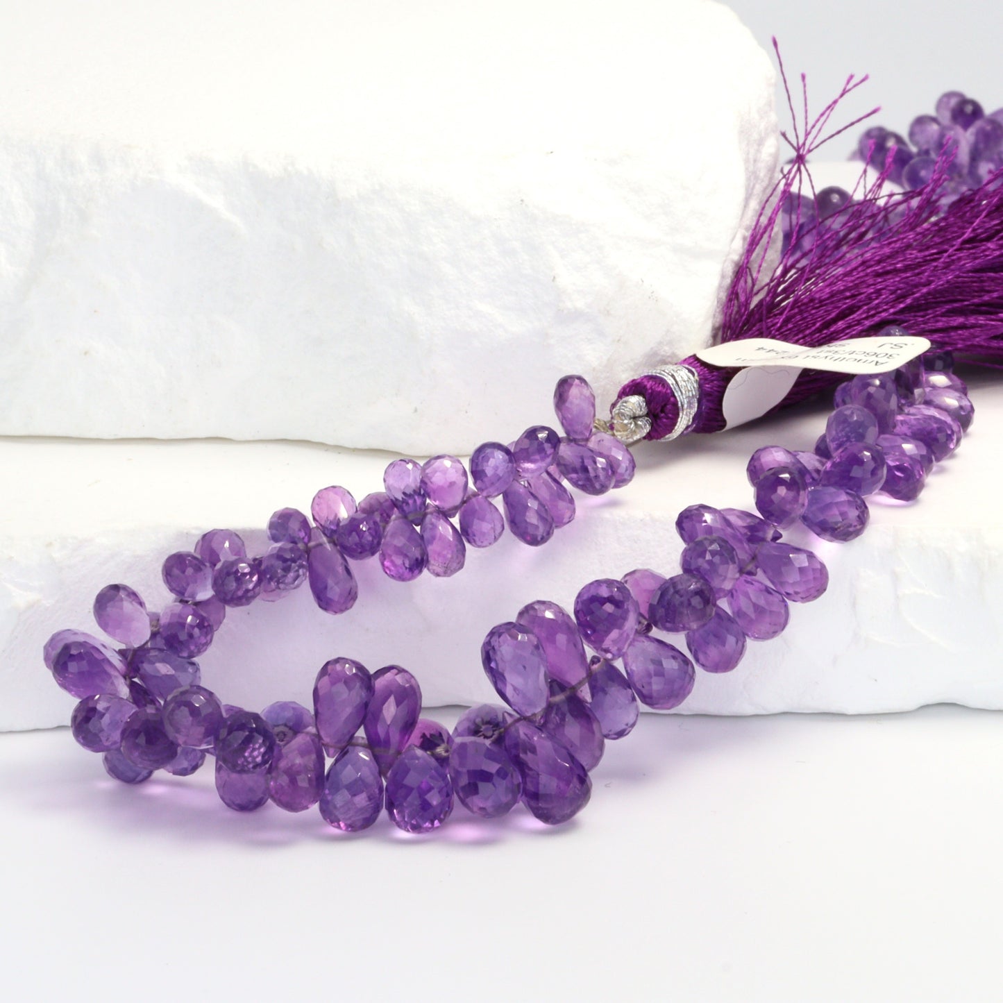 Light Purple Amethyst 6x4mm Faceted Teardrop Briolettes