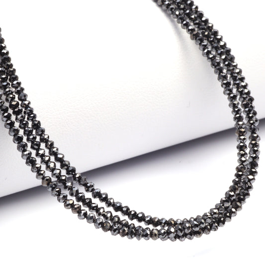 Black Diamond 1.9mm Faceted Rondelles