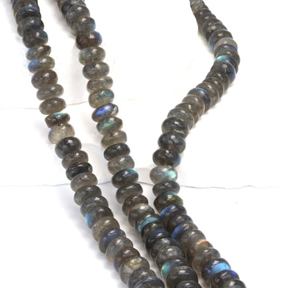 Blue Labradorite 10mm Smooth Rondelles