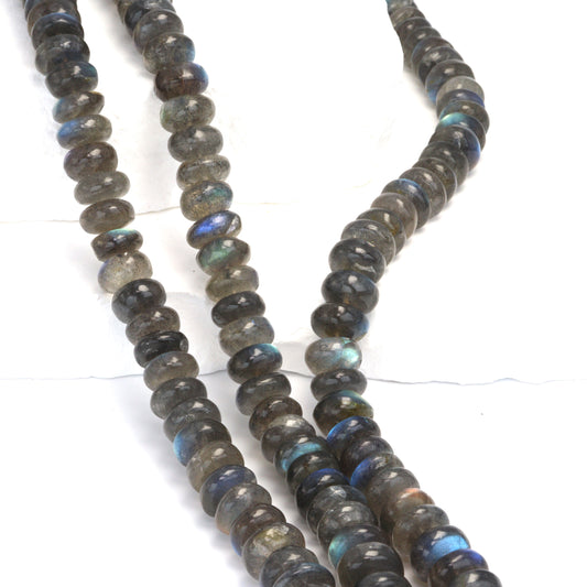 Blue Labradorite 10mm Smooth Rondelles