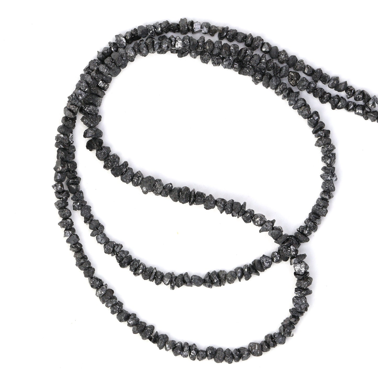 Black Diamond 2.5mm - 3.0mm Hand Faceted Chips Bead Strand